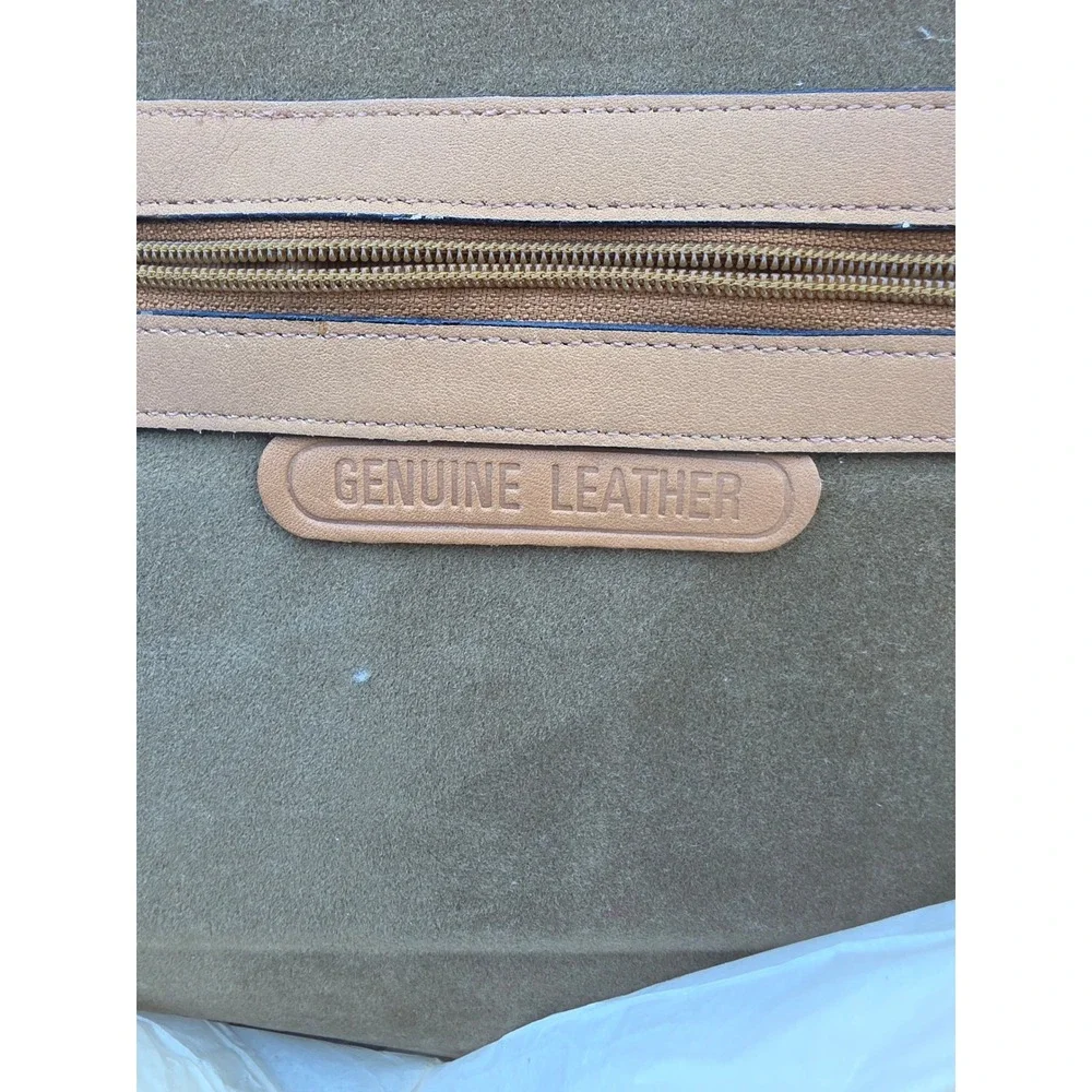 Vintage Tan Genuine Leather Briefcase Portfolio Slim Laptop Bag Messenger Tan